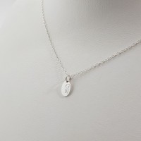Srebrny naszyjnik celebrytka mały owal z grawerem | srebro 925 | 6 x 9 mm